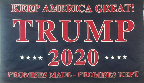 Trump Promises Made Promises Kept Blue 3'X5' Flag Rough Tex® 68D Nylon