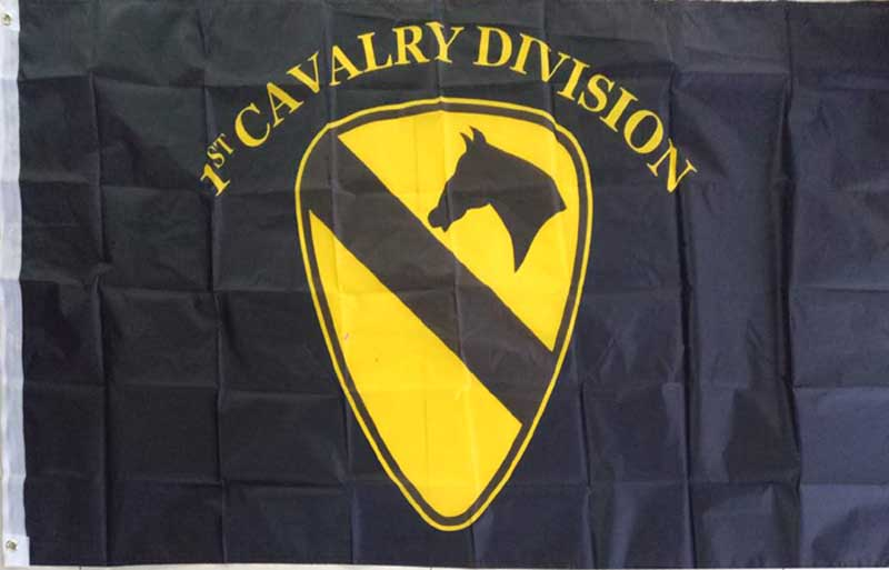 1st Cavalry 3'X5' Flag ROUGH TEX® 100D DOUBLE SIDED