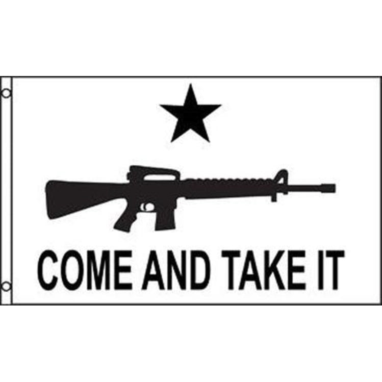 Come & Take It White Flag Rough Tex® 68D Nylon