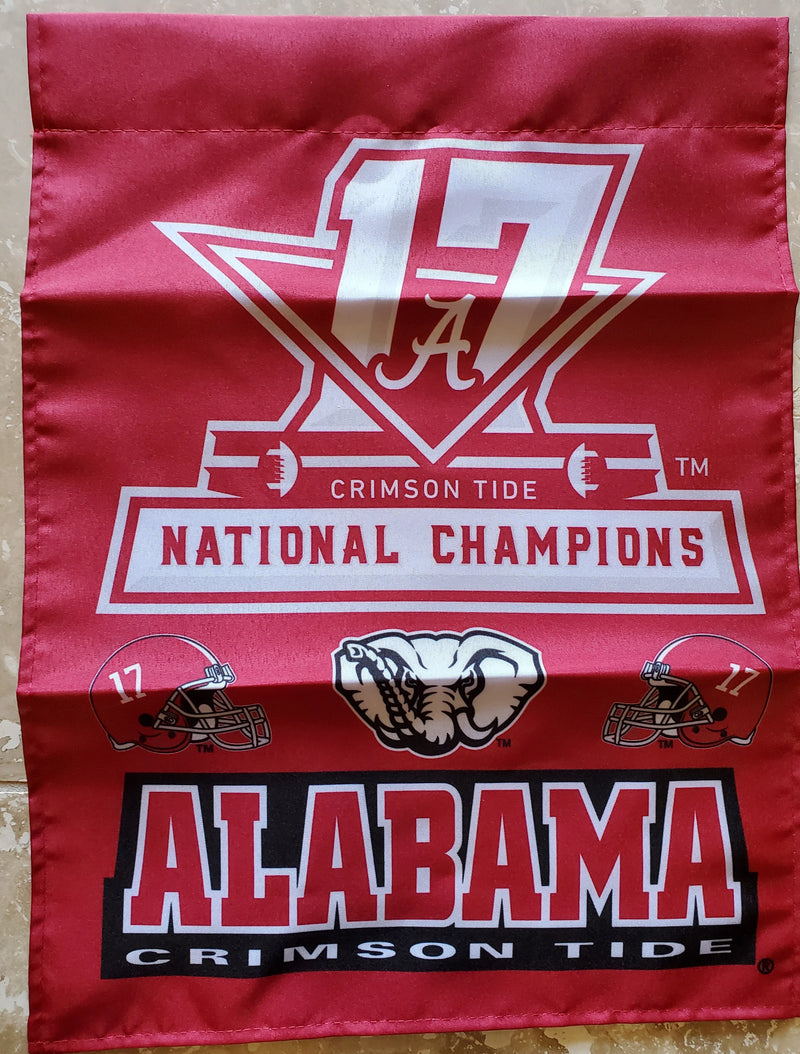 University of Alabama 12x18 Inches Double Sided 2017 National Championship Garden Flag