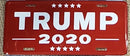 TRUMP 2020 RED ALUMINUM EMBOSSED LICENSE PLATE