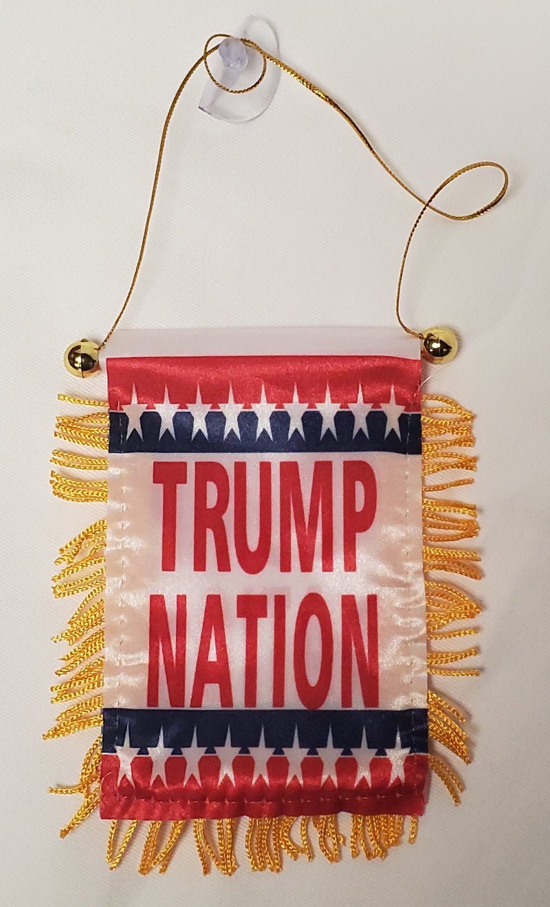 Trump Mini Banners:  Trump Nation, Trump 2020 Red, Trump 2020 Blue, Trump No More Bull