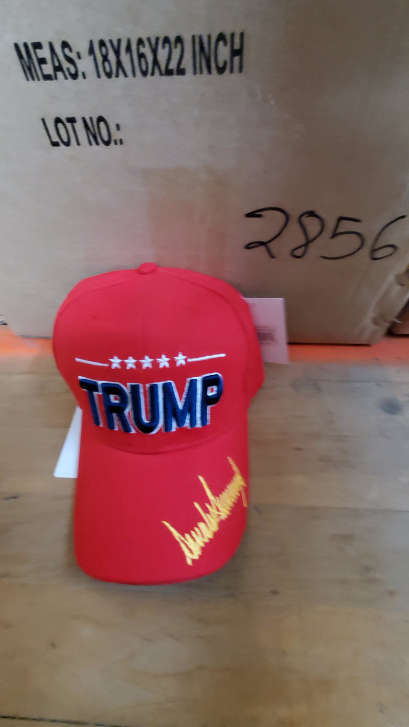 24 assorted TRUMP caps hats
