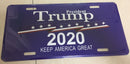 PRESIDENT TRUMP 2020 KEEP AMERICA GREAT KAG BLUE ALUMINUM EMBOSSED LICENSE PLATE