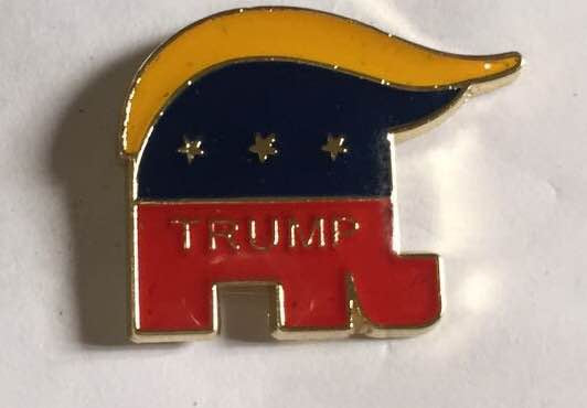 Trump Hair GOP Lapel Pins Republican MAGA