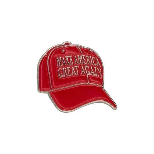 Trump Red MAGA Hat Lapel Pin