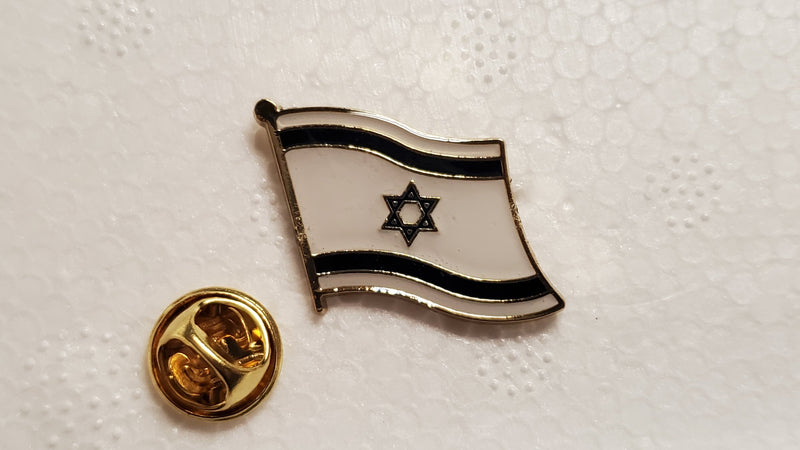 Israel Flag Cloisonné Hat & Lapel Pin Official Israeli Flag Zionist Banner Pins