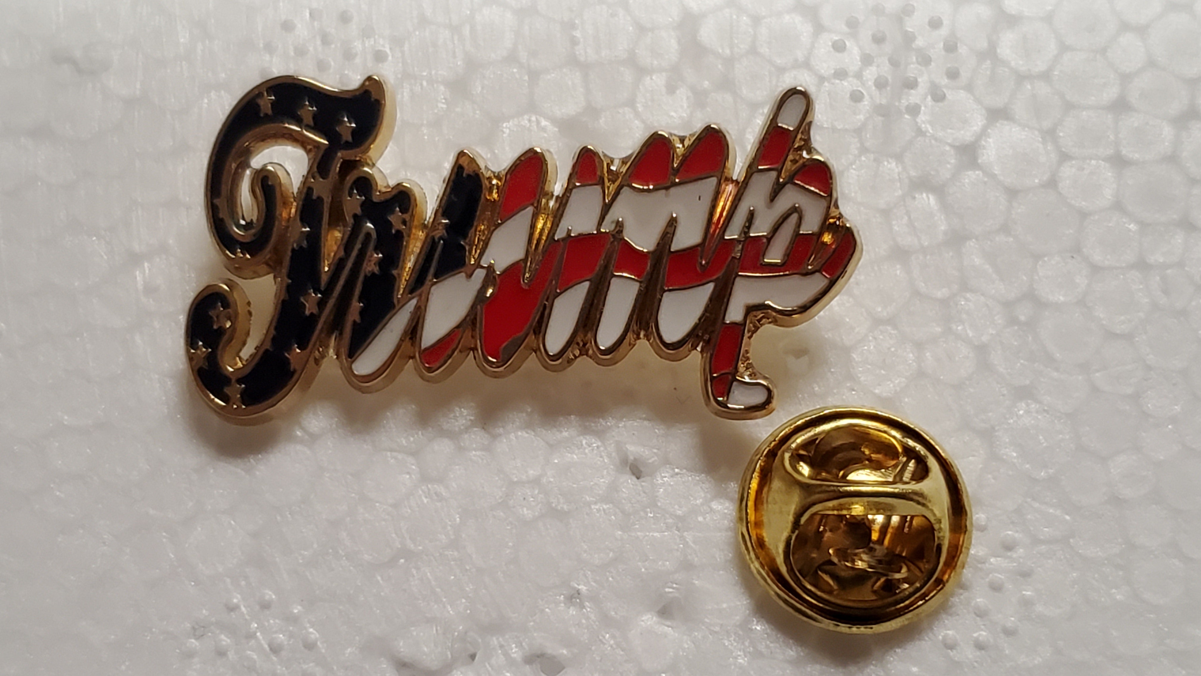 Trump Cursive USA Lapel Pin