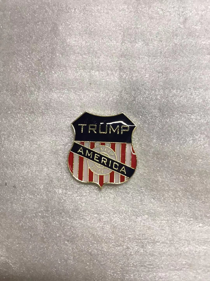 Trump America Shield Lapel Pin Keep America Safe USA