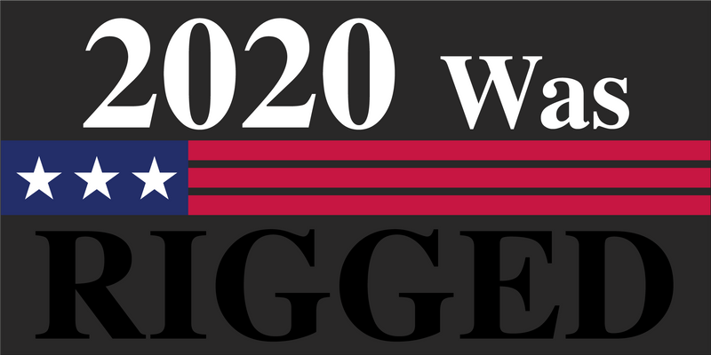 2020 Was Rigged Black Bumper Sticker