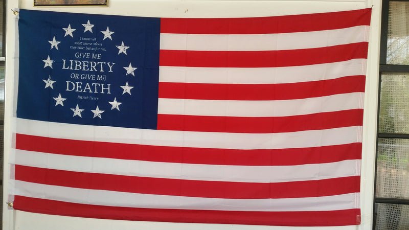 Patrick Henry Betsy Ross 3'X5' Flag Rough Tex® 100D Liberty or Death