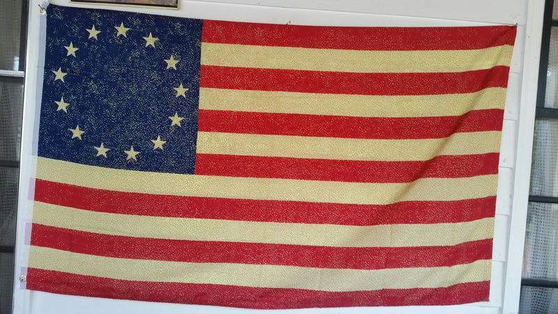 Betsy Ross Vintage Tea Stained 3'X5' Flag Rough Tex® 100D