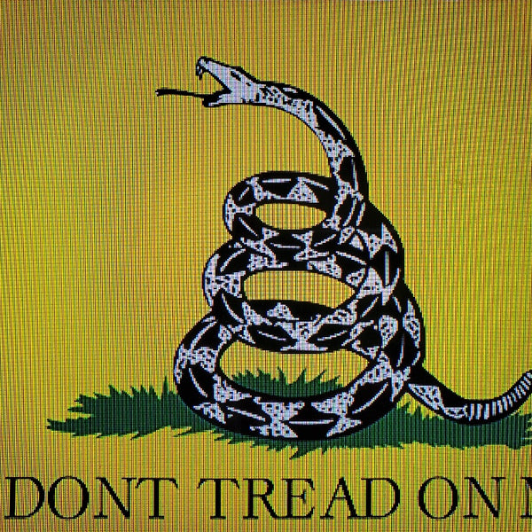 Rapid Dominance T90-GDA-GLD 3 x 2 in. Rubber Patch Gadsden Flag, Gold
