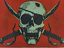 PIRATE FLAG 3'X5' TAMPA BAY RED FLAG ECONOMY SALE FLAGS