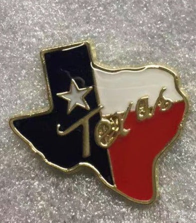 Texas State Flag Map Lapel Pin
