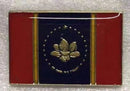 Mississippi Magnolia State Flag Map Lapel Pin