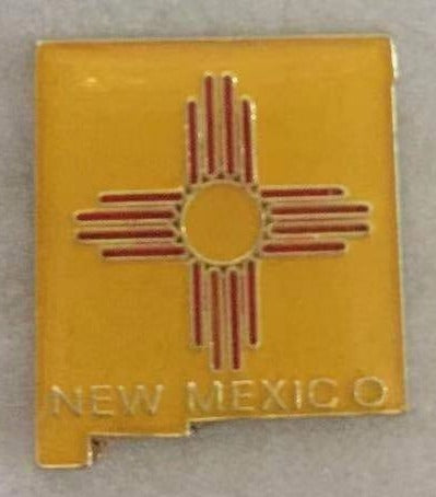 New Mexico State Flag Map Lapel Pin