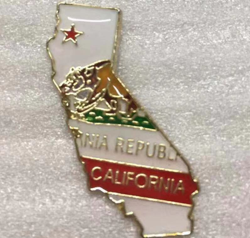 California State Map Lapel Pin