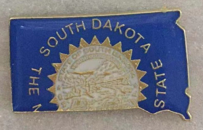 South Dakota State Flag Map Lapel Pin