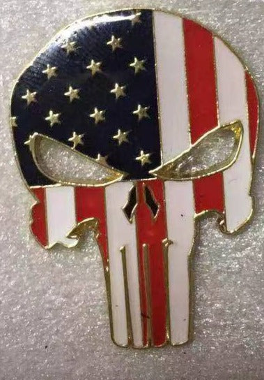 USA Punisher Skull Vintage Lapel Pin