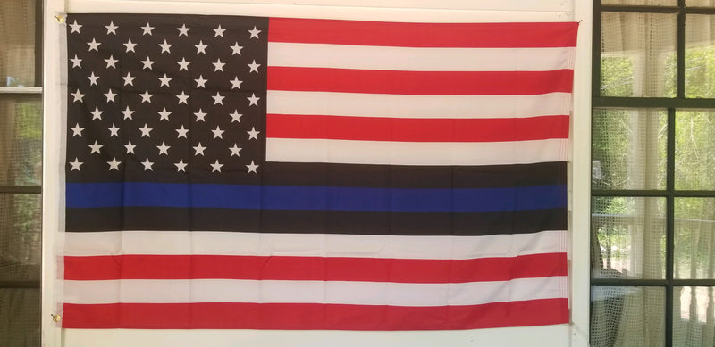 American Blue Line USA 3X5' Thin Blue Line Official Police Flags