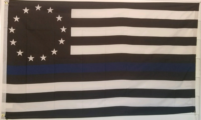 Betsy Ross US Police American Flag USA 3X5' Thin Blue Line