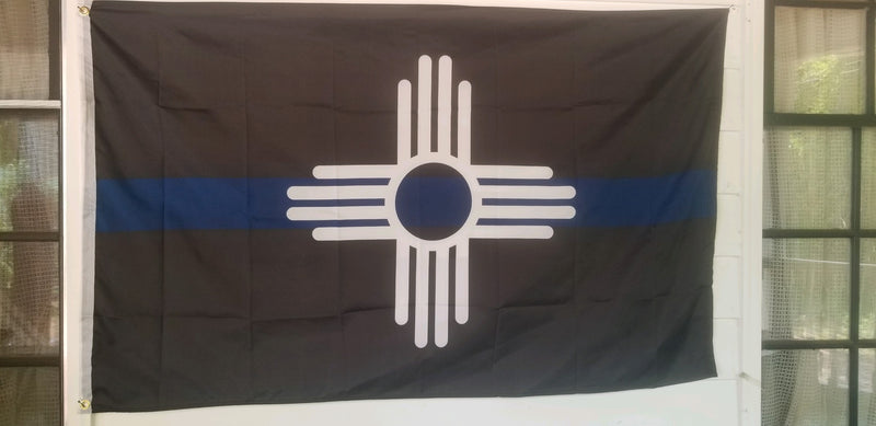 New Mexico Police 3'x5' Thin Blue Line Official Police Flags