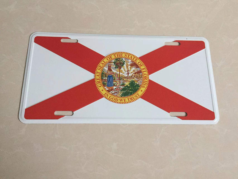 Florida State Embossed License Plate