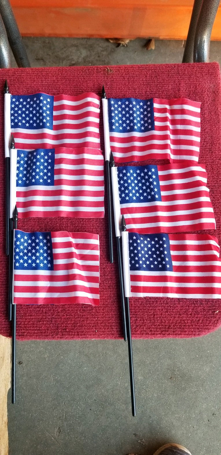 144 USA 4x6 inches Stick Flags Dura-Lite ™ Poly Printed American Flags