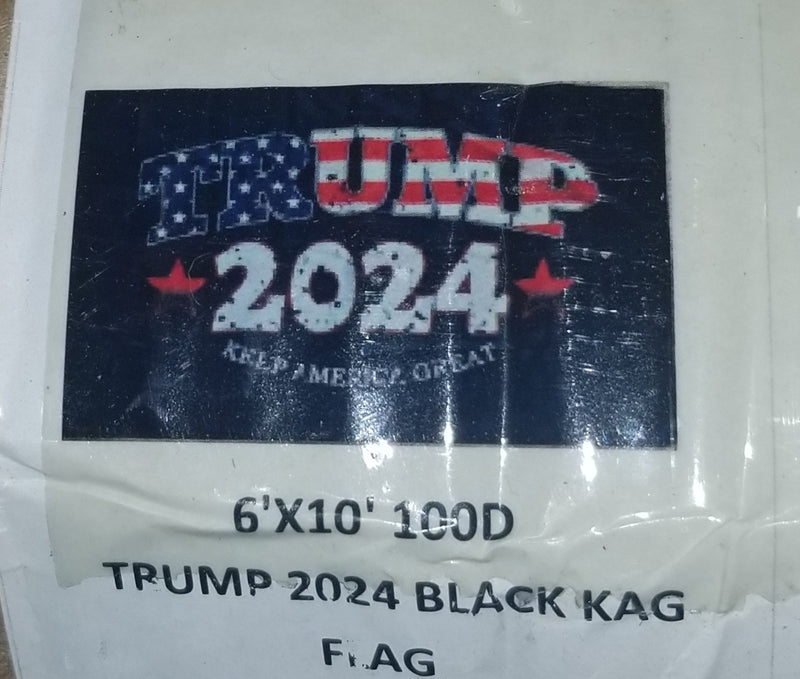 Trump 2024 Keep America Great 6'x10' Black Flag Rough Tex® 100D