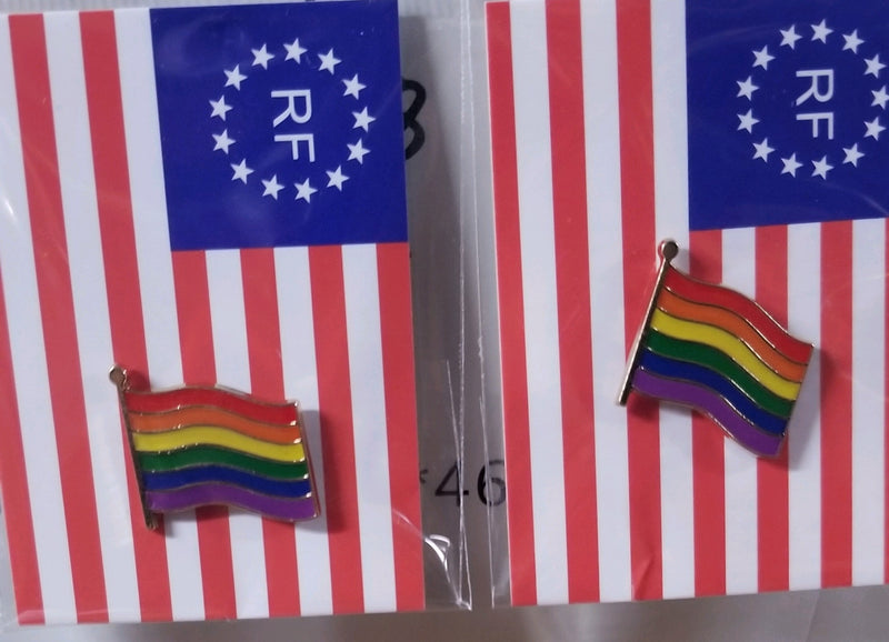 Rainbow Wavy Pride Flag Lapel Pin