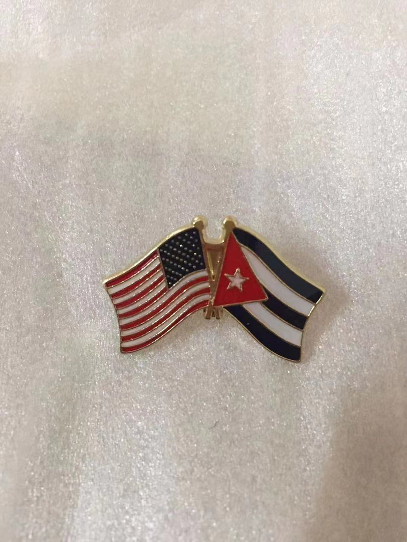 USA Cuba Lapel Pin Cuban American