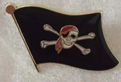 Pirate Red Bandana Lapel Pin