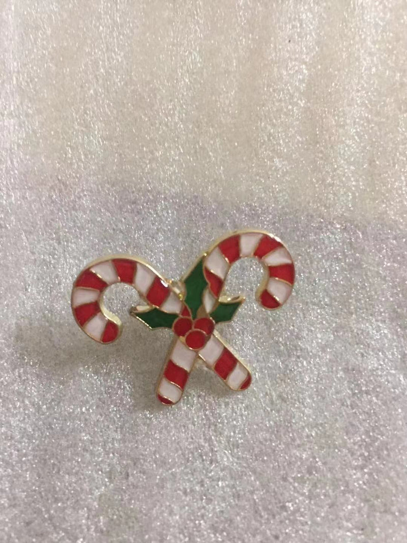 Christmas Candy Cane Lapel Pin
