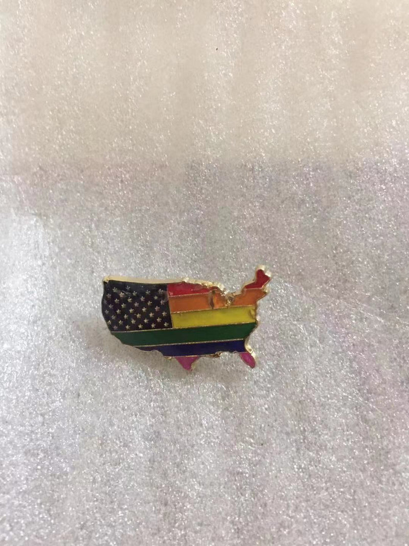 USA Rainbow Lapel Pin