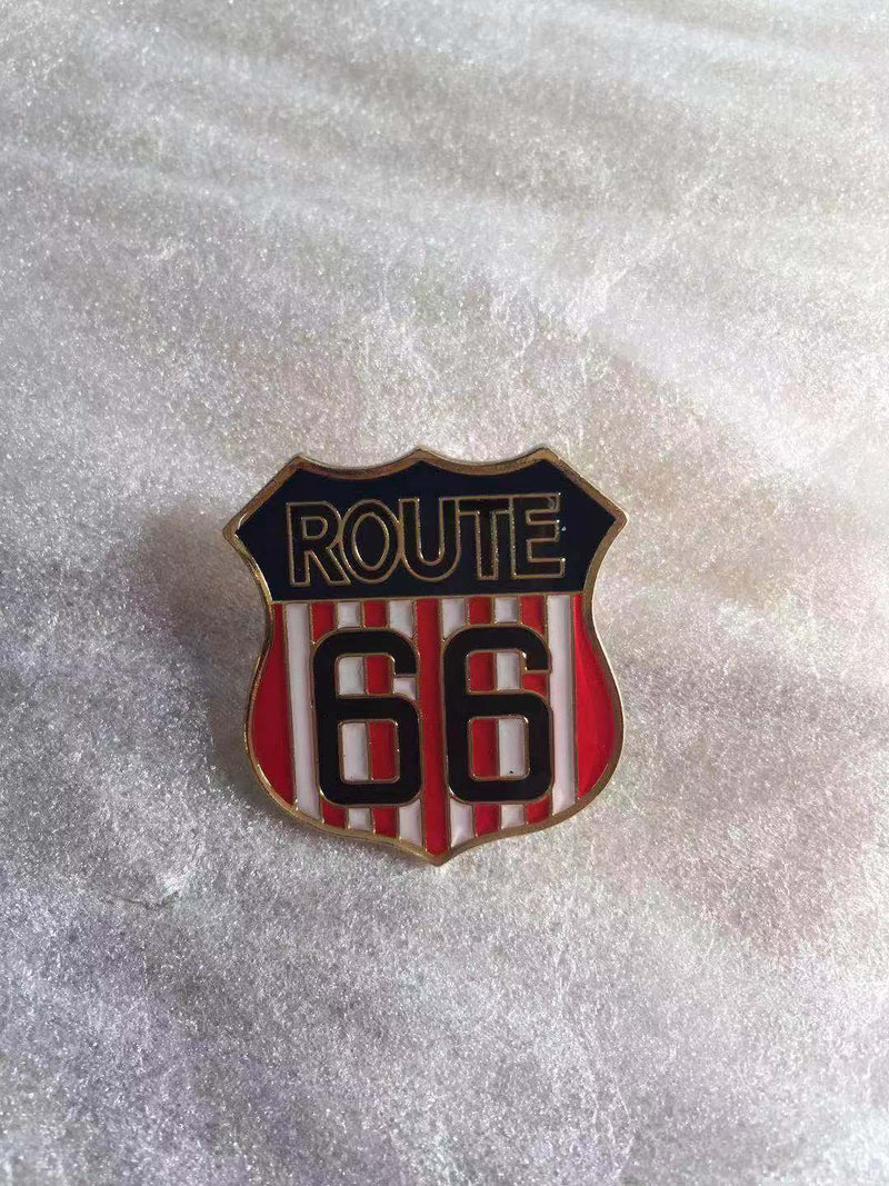 Route 66 USA Lapel Pin American Highway Sign
