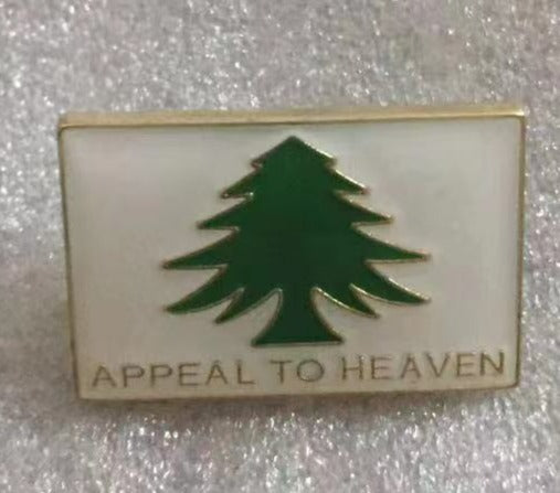 An Appeal To Heaven No Grass Lapel Pin "Letters Botton"