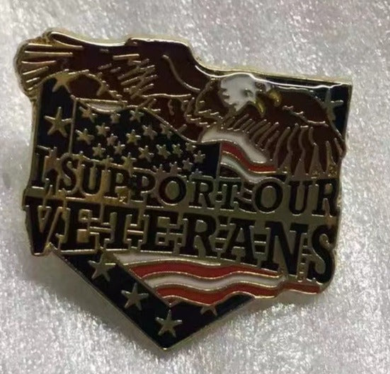 I Support Our Veterans Lapel Pin