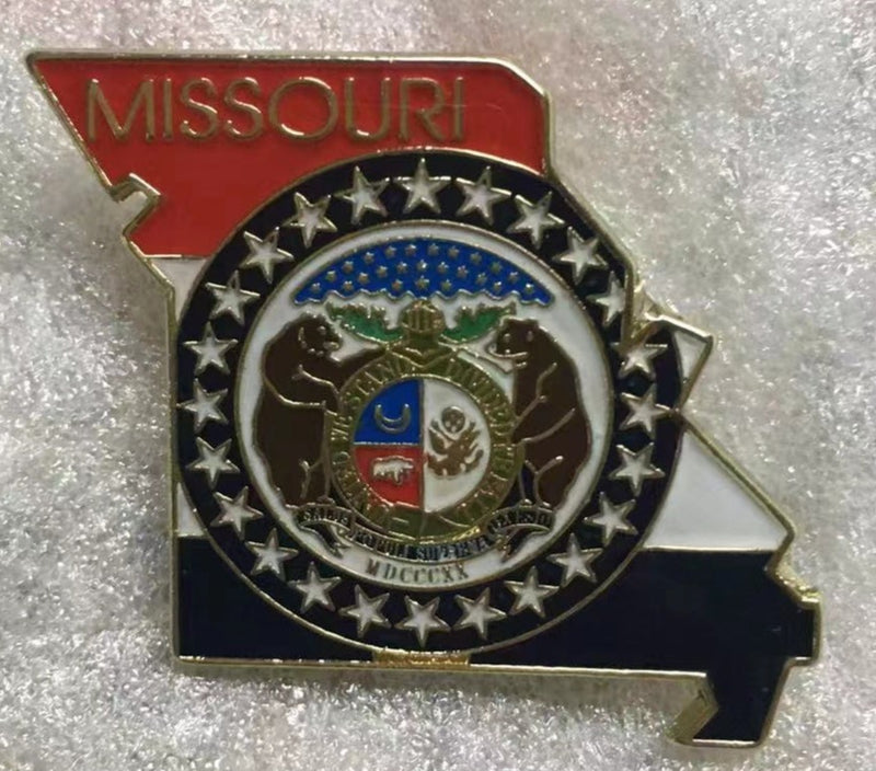 Missouri State Map Lapel Pin