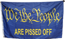 We The People Are Pissed Off Blue Gold 3'x5' Flag 100D US Constitution