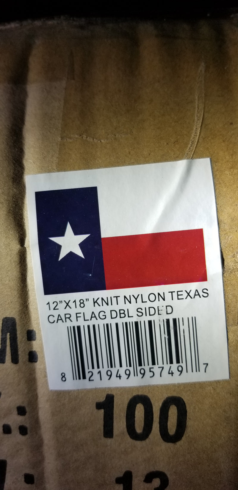 Texas 12"X18" Car Flag Rough Tex® Double Sided