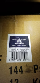 Liberty Or Death Gadsden Culpeper Black Tactical 3'x5' Nylon Flag ROUGH TEX® 68D