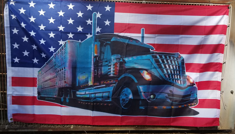 USA American Trucker 3'X5' Flag ROUGH TEX® 100D