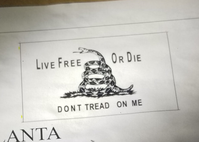 Live Free or Die DTOM White 3'X5' Flag ROUGH TEX® 100D Gadsden Culpeper Dont Tread On Me