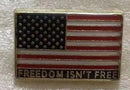 USA Freedom Isn't Free Lapel Pins American Charlie Kirk Tribute flag
