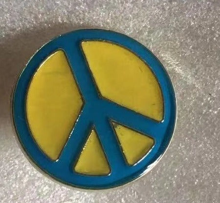 Ukraine Peace Sign Lapel Pin
