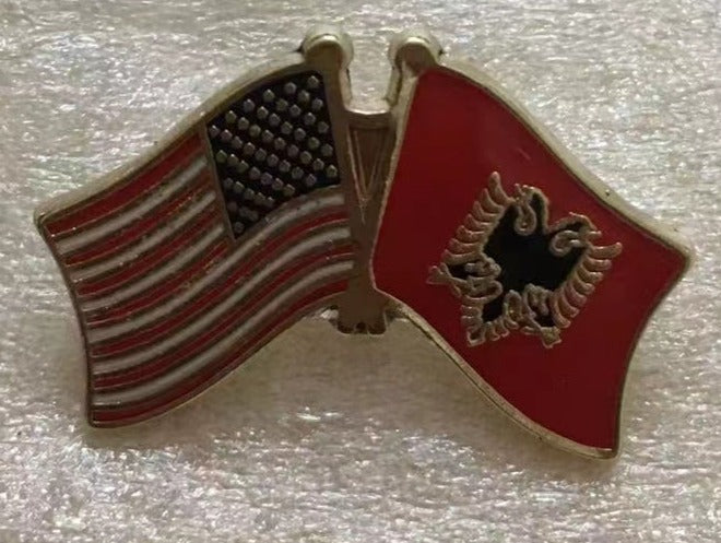 USA Albania Lapel Pin
