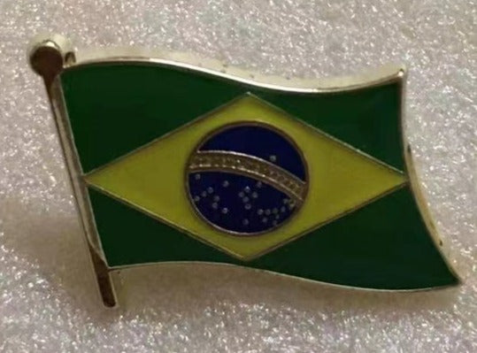 Brazil Wavy Lapel Pin