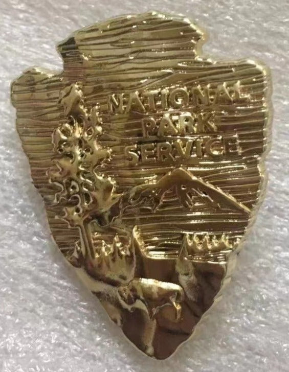 NPS American Arrowhead  Golden Lapel Pin