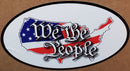 We The People USA Map Oval Bumper Sticker American